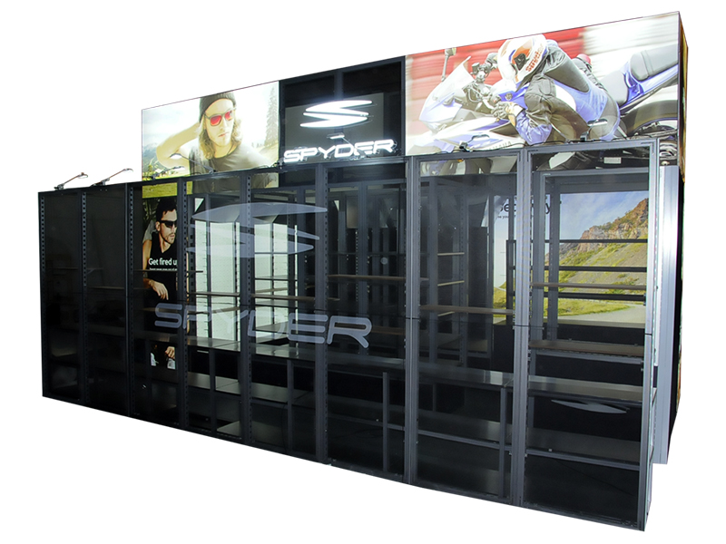 30x20ft Modern Standard aangepaste achtergronden Trade Show Exhibition Booth voor Expo